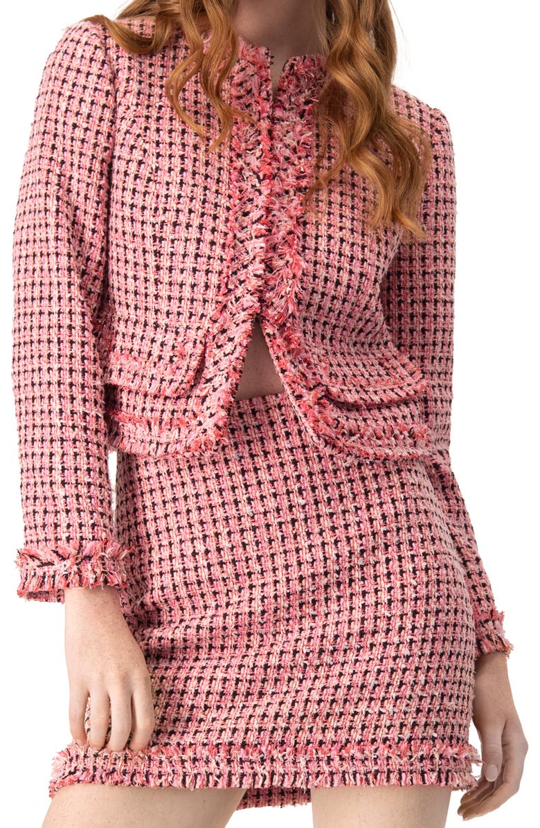 IVONNE Classic Tweed Jacket, Main, color, Pink
