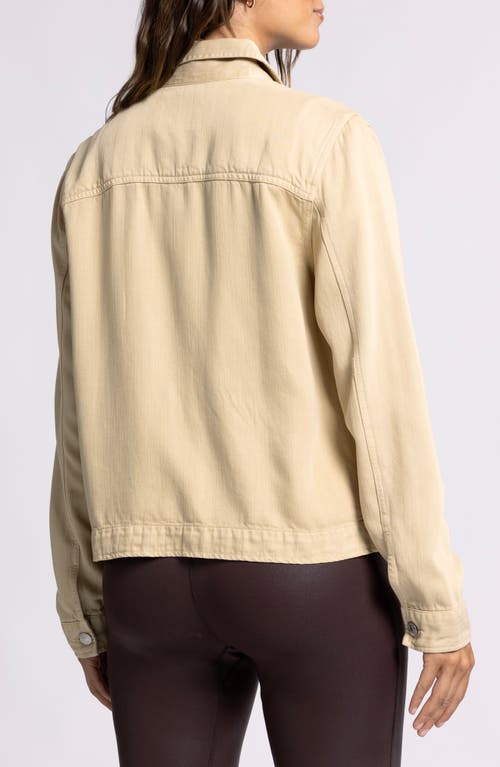 Thread & Supply Jackie Denim Trucker Jacket In Brown