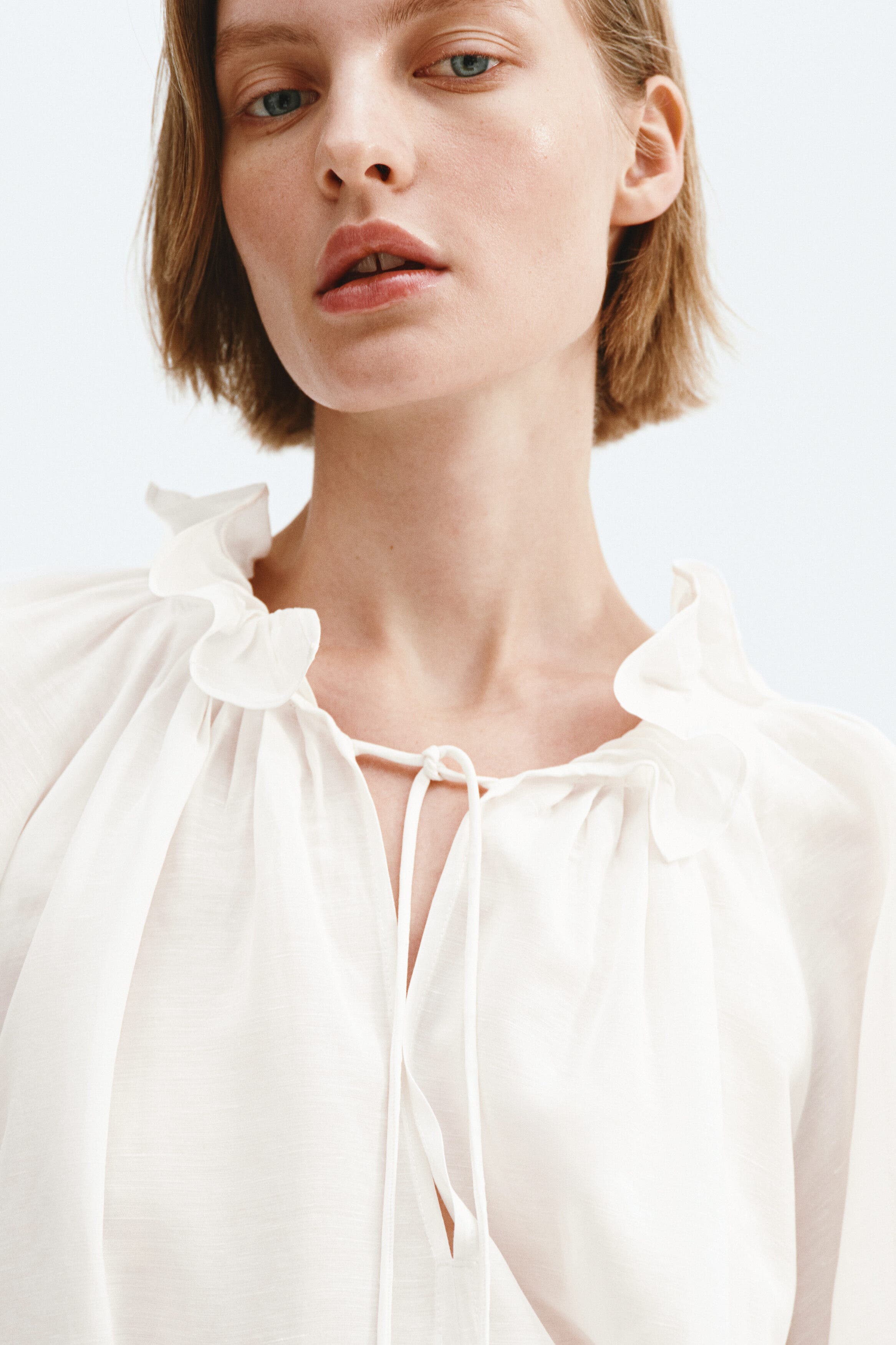 Oversized linen-blend shirt - image 2