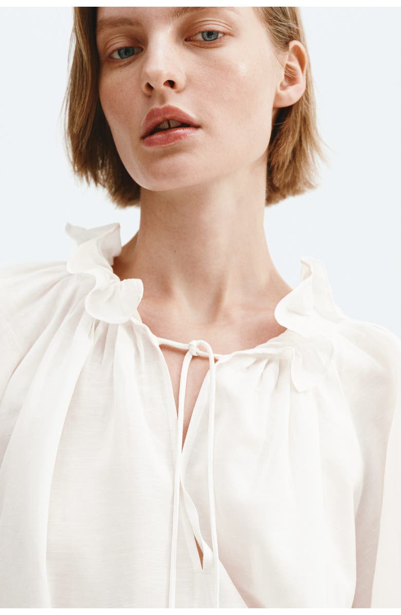 H&M Oversized linen-blend shirt, Alternate, color, White