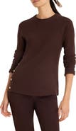 NIC+ZOE Side Button Waffle Sweater