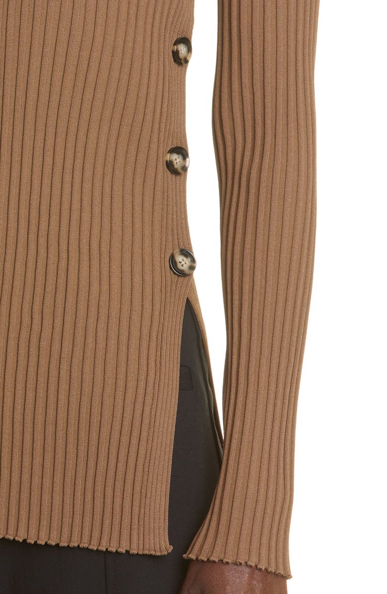 Proenza Schouler Side Button Rib Sweater, Alternate, color, 