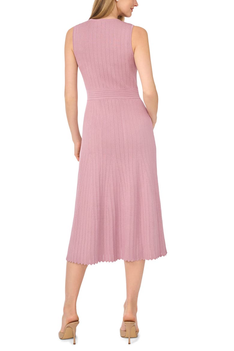 Sleeveless Pointelle A-Line Sweater Dress, Alternate, color, ORCHID