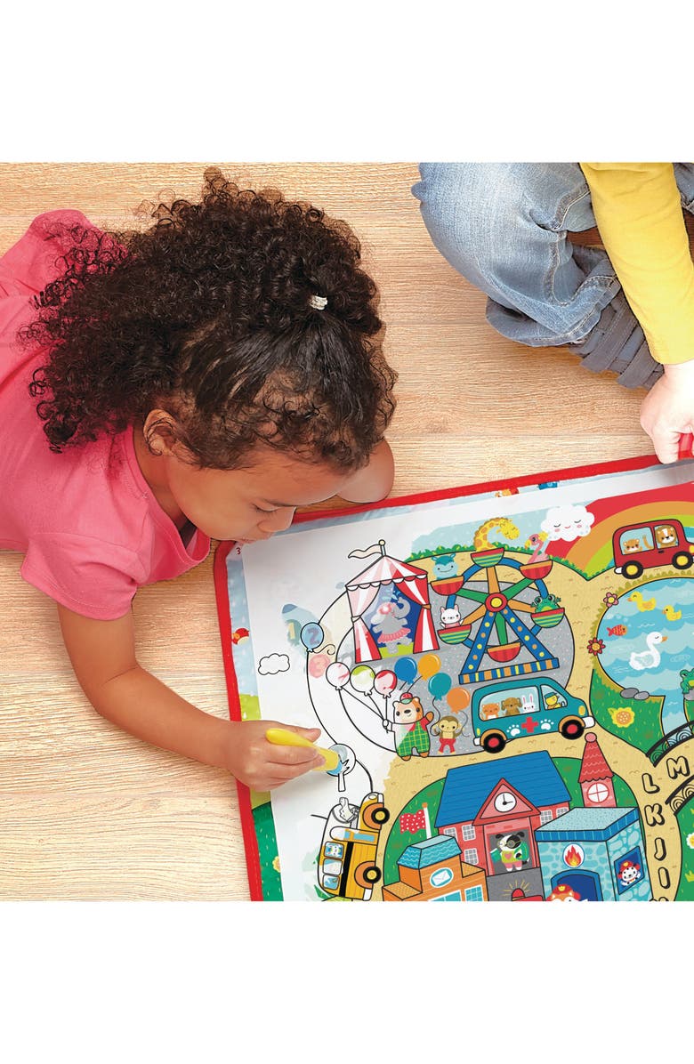 BRIGHT STRIPES Busy Village Magic Reveal Mat, Alternate, color, 