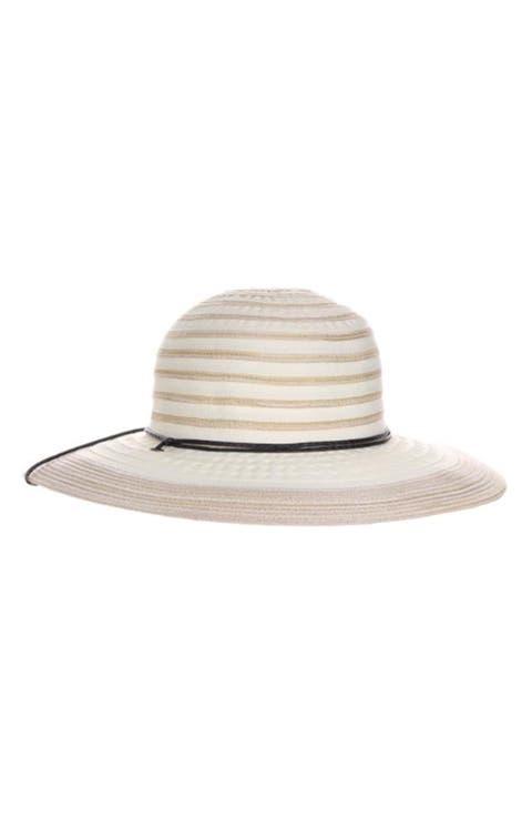 Ribbon Straw Floppy Hat