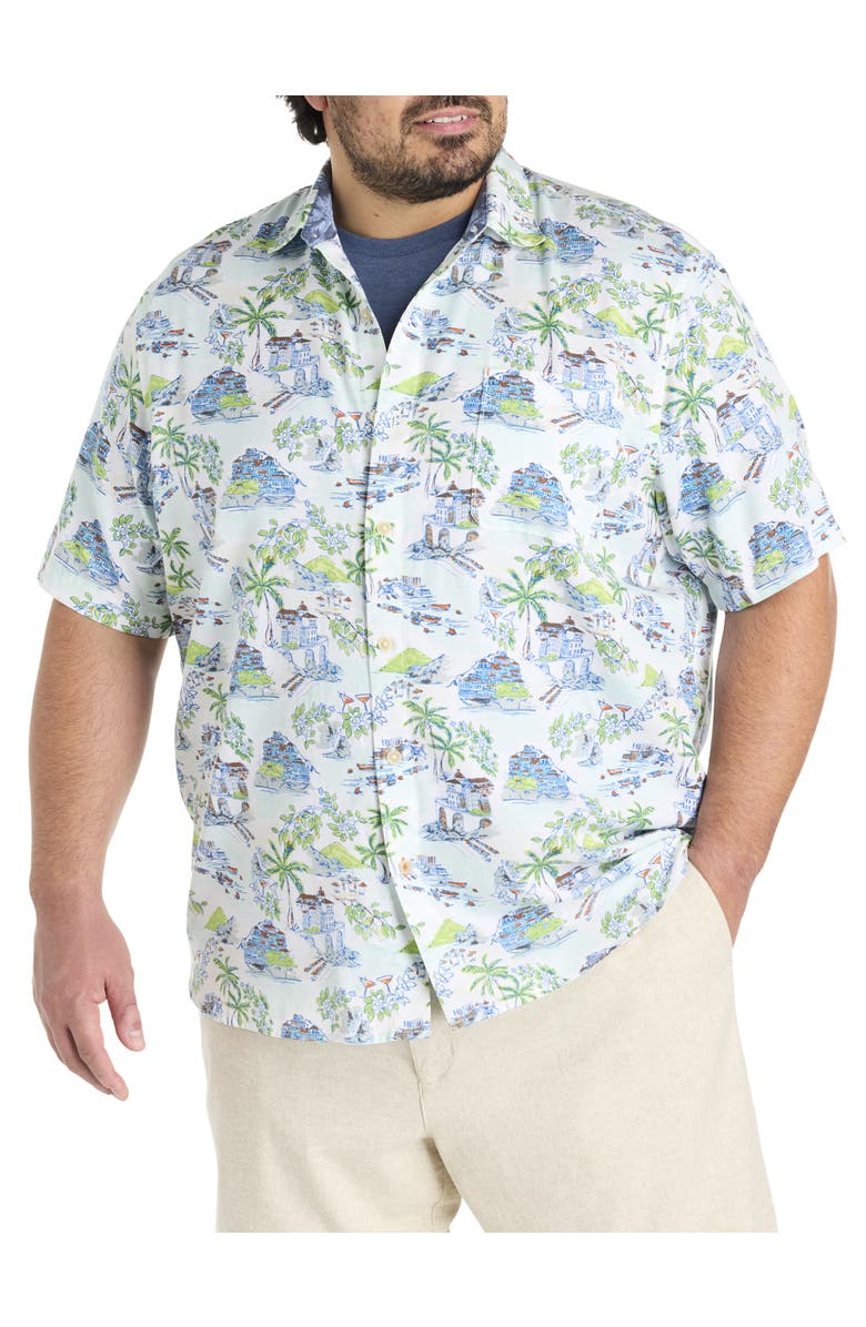 Tommy Bahama Big & Tall Paradise Isle Printed Sport Shirt, Alternate, color, White
