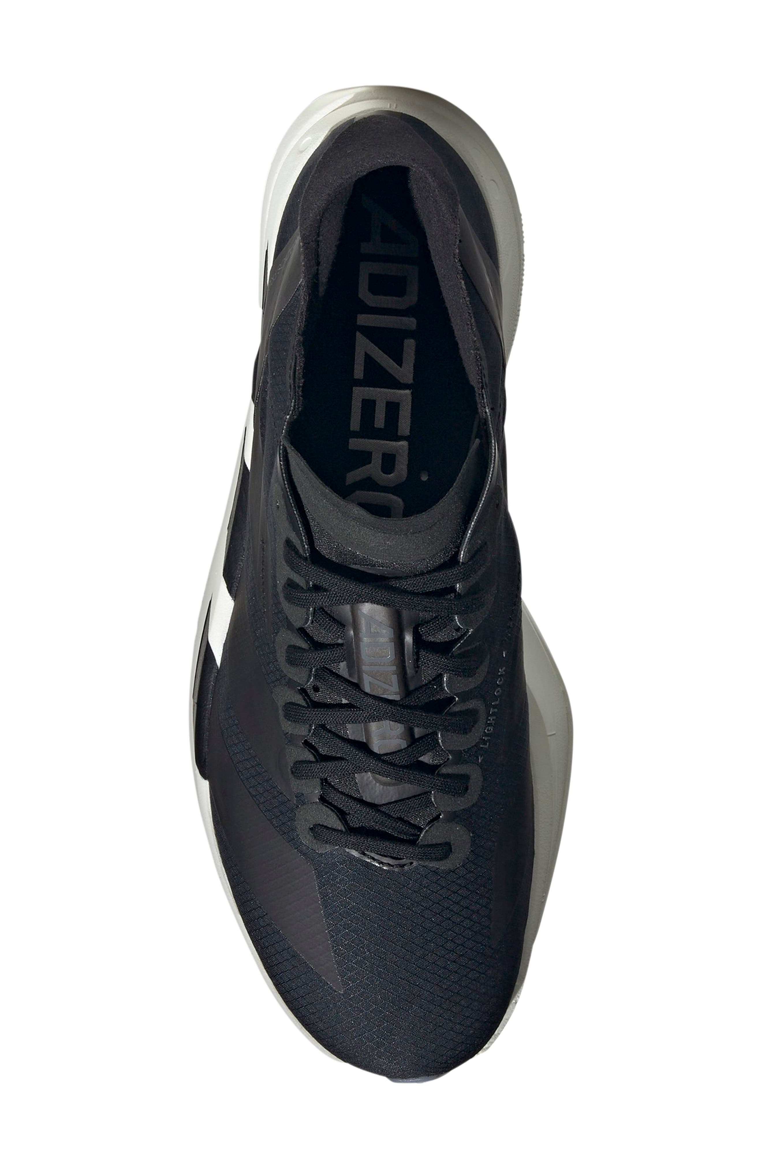 adidas Gender Inclusive Adios 9 Pro 4 Running Sneaker, Alternate, color, Black/ Black/ Grey