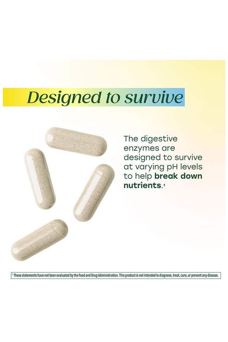 Dual-Action Digestive Enzymes, Gas & Bloating Relief, Vegan, Gluten Free, 60 Capsules, Alternate, color, None