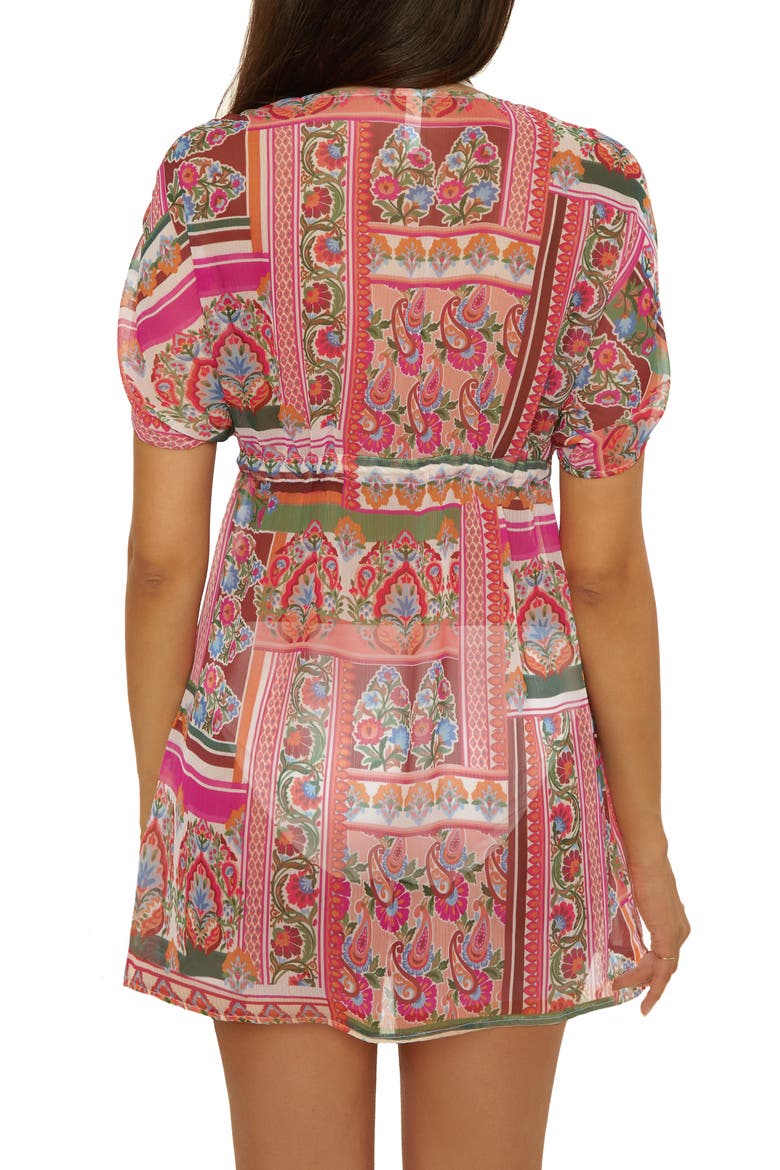 Verona Chiffon Cover-Up Tunic, Alternate, color, PINK MULTI