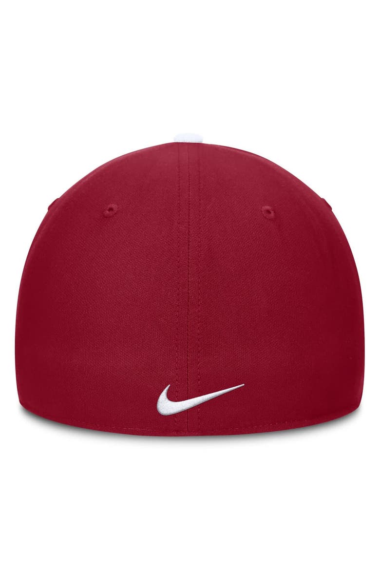 Nike Men's Nike White/Crimson Alabama Crimson Tide 2025 Sideline Rise Local Performance Flex Hat, Alternate, color, White