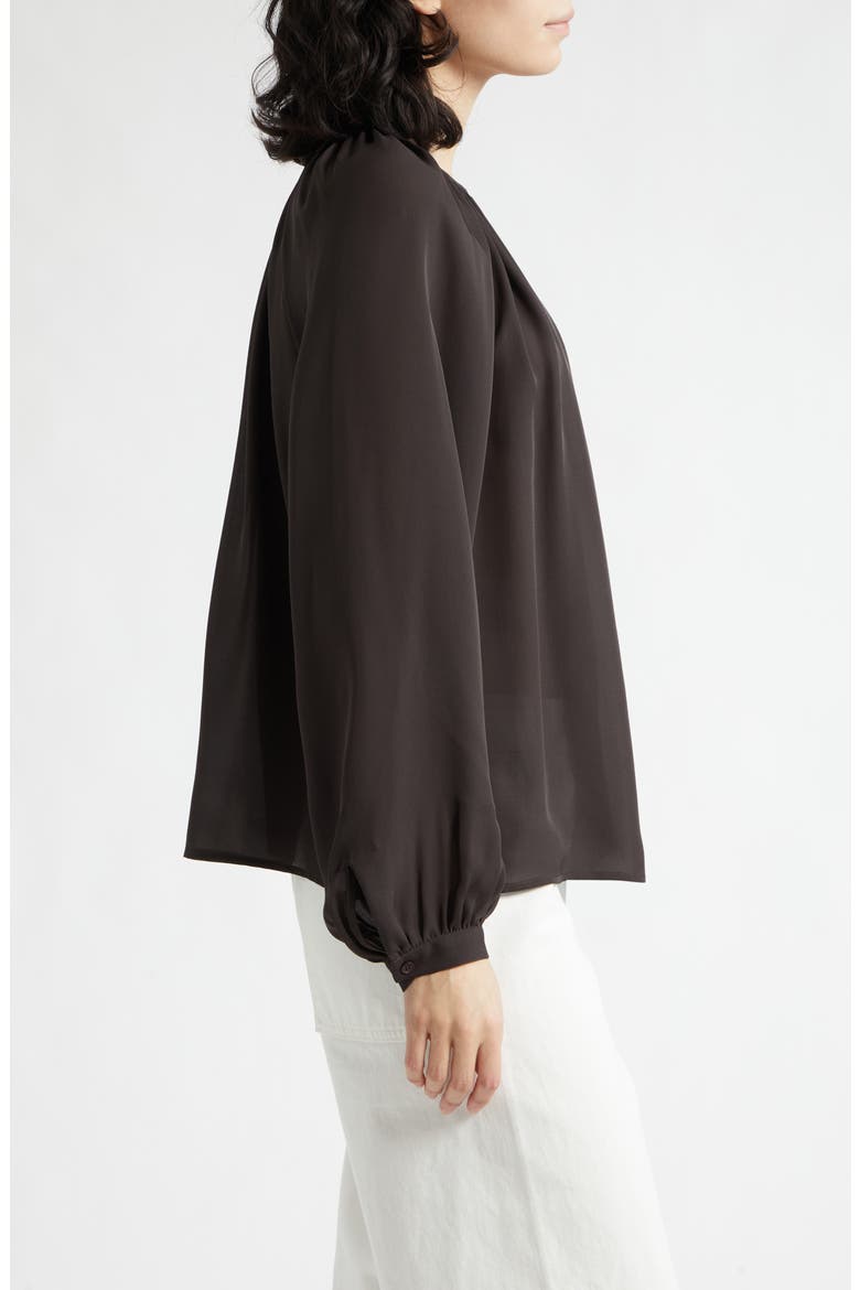 Saint Tropez Silk Top, Alternate, color, CHOCOLATE BROWN