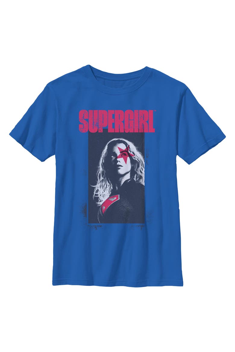 Boy's Supergirl Kara Star Poster  Graphic T-Shirt, Main, color, Royal Blue