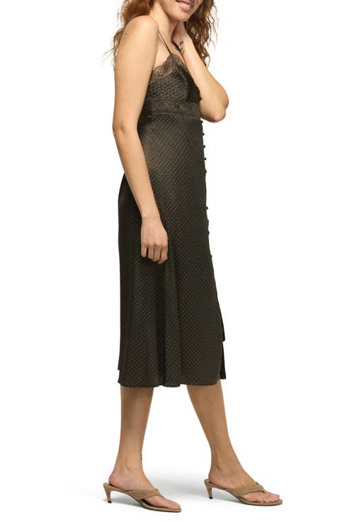 Simone Lace Trim Midi Slipdress