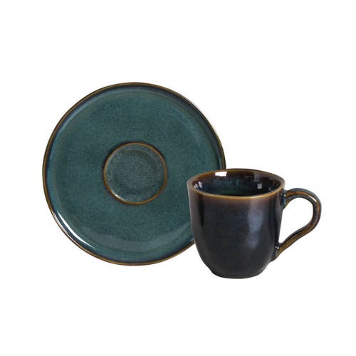 Porto Brasil Coffee Cup & Saucer Set Of 6 In Blue