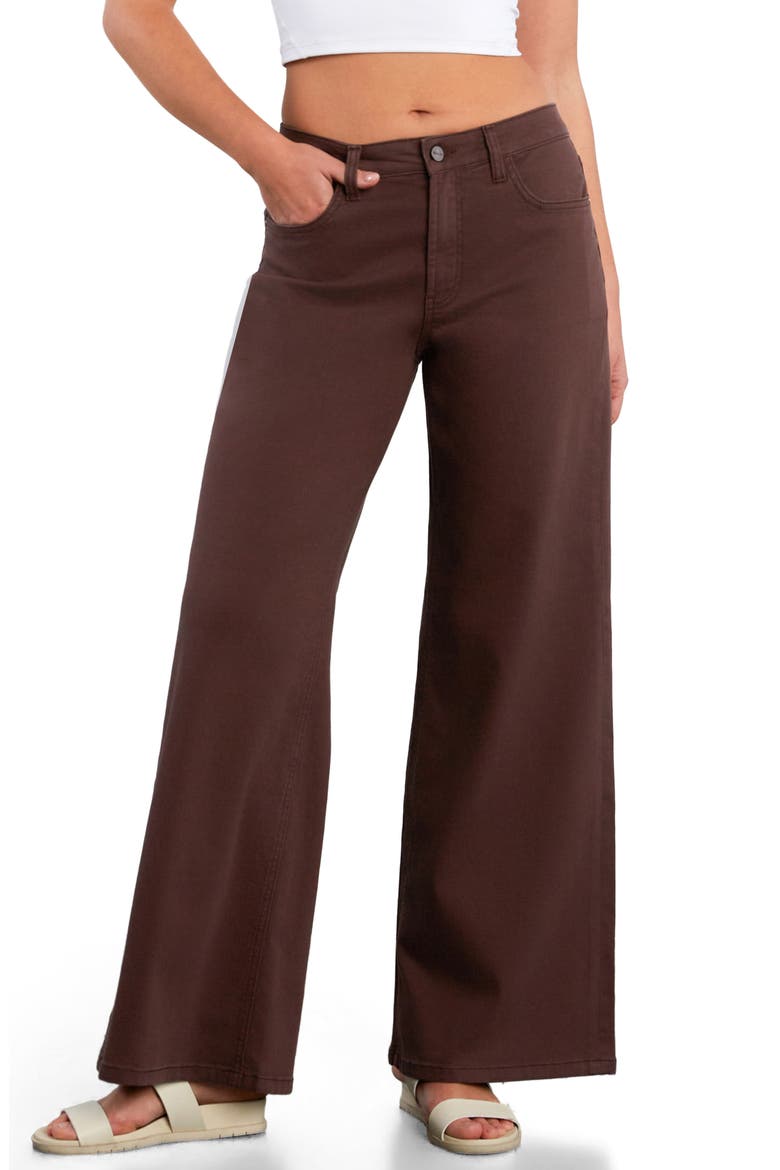 Myra Mid Rise Wide Leg Jeans, Alternate, color, DARK CHOCOLATE