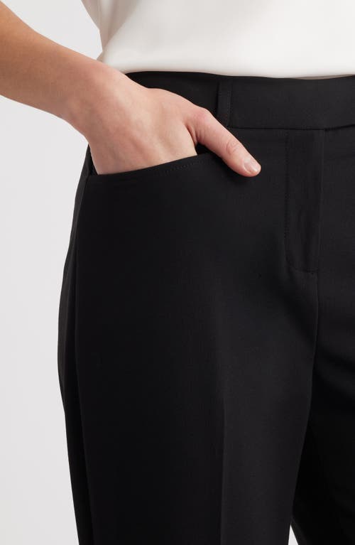 Tahari Asl Bird Eye Straight Leg Pants In Black