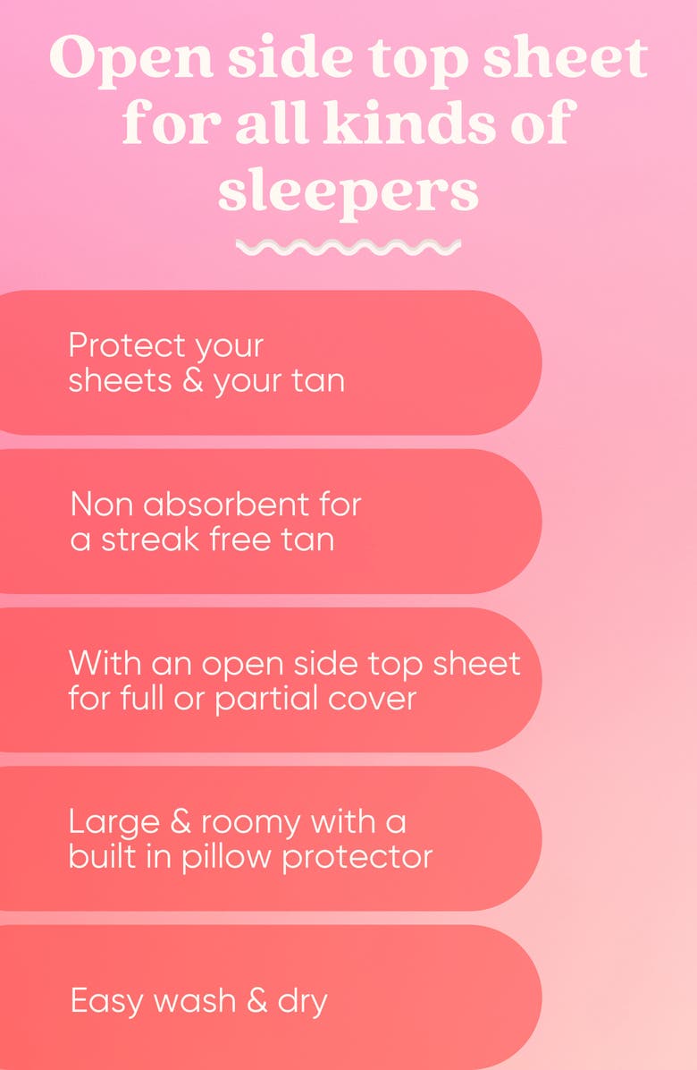 Tan Fan Self Tan Sleep Sac with Open Side in Pink, Alternate, color, 