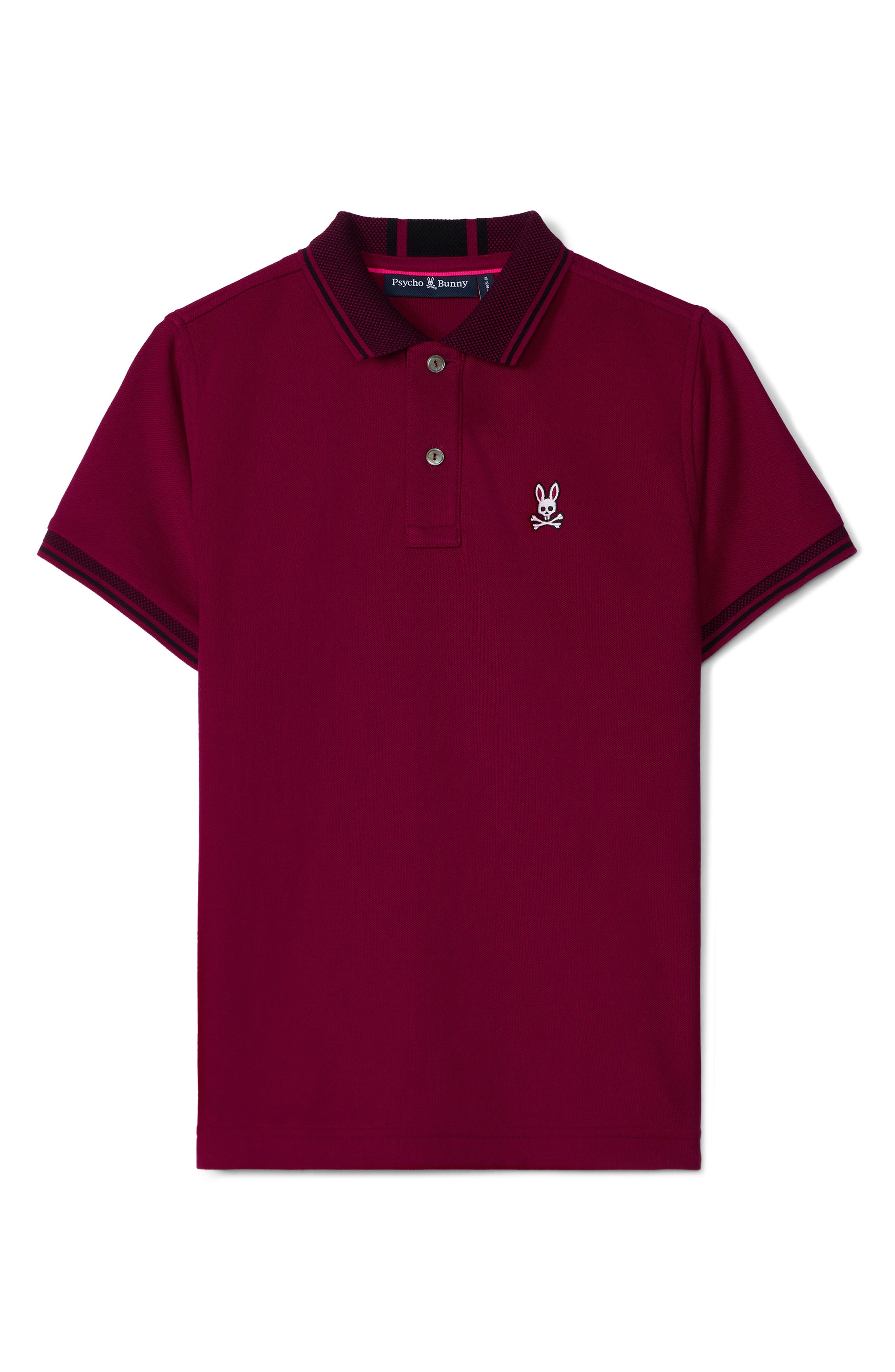 Psycho Bunny Kids' Bradford Cotton Polo in Crimson 