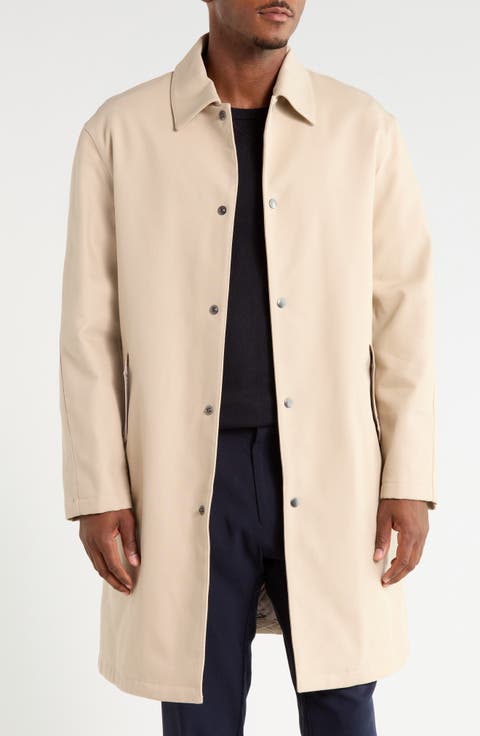 Snap Front Twill Overcoat