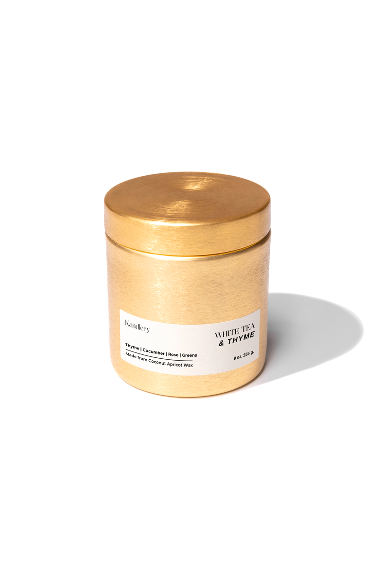 White Tea & Thyme Luxury Candle, Main, color, No Color