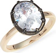 Nordstrom Georgian Oval Cubic Zirconia Cocktail Ring