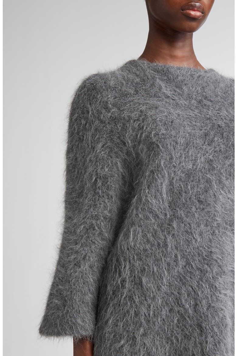 Mae Alpaca Blend Sweater, Alternate, color, ANTHRACITE MELANGE