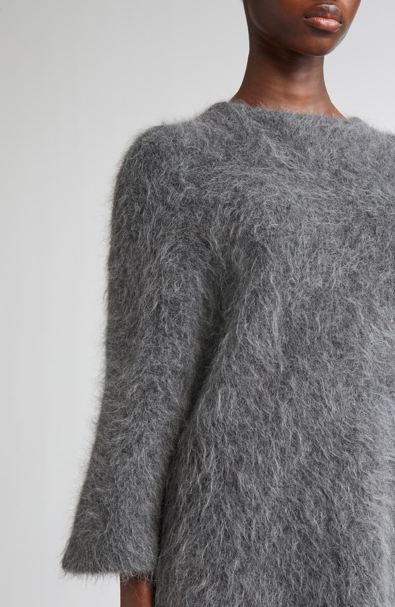 LOULOU DE SAISON Mae Alpaca Blend Sweater, Alternate, color, Anthracite Melange