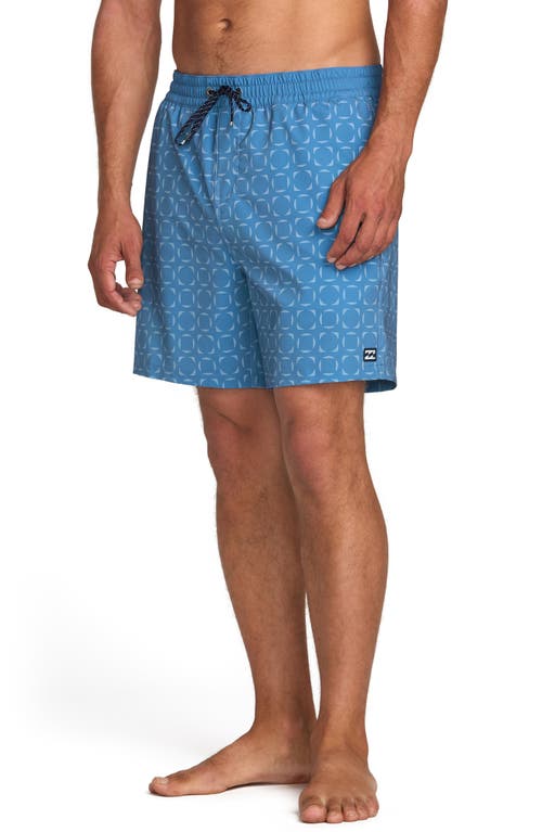 Billabong Lineup Layback Swim Trunks In Blue