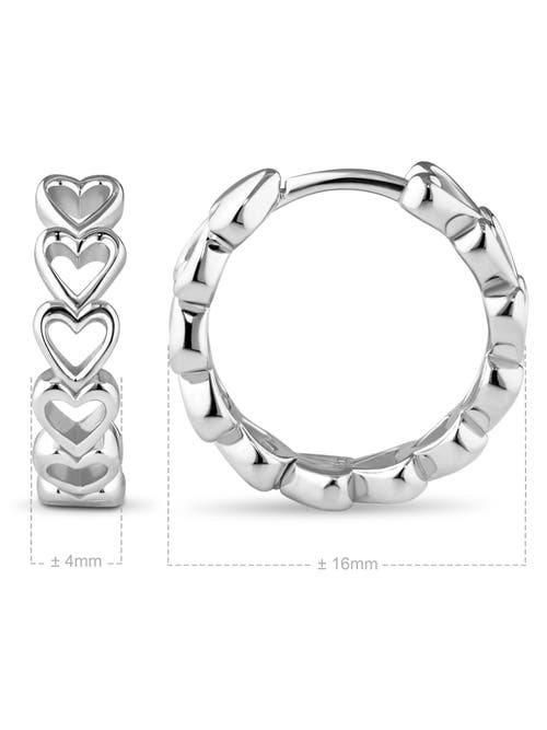 Devata Open Heart Hoop Earrings In Metallic