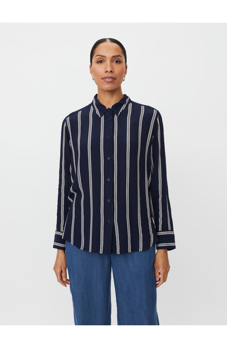 Masai Copenhagen MaIrvela Striped Shirt, Main, color, Navy Blazer
