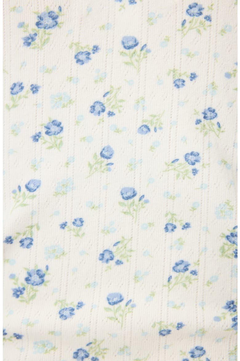 More Amour Floral Ditsy Pointelle Pajamas, Alternate, color, IVORY