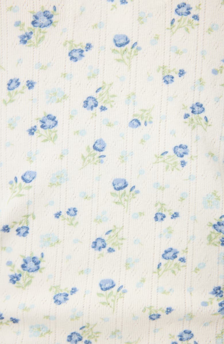 PJ Salvage More Amour Floral Ditsy Pointelle Pajamas, Alternate, color, Ivory