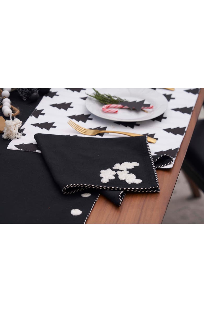 carol & frank Nordic Joy Set of 4 Cloth Napkins, Alternate, color, Black