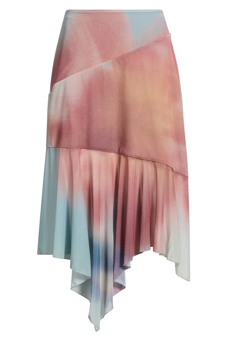 Mirada Asymmetrical Midi Skirt, Alternate, color, BLEU