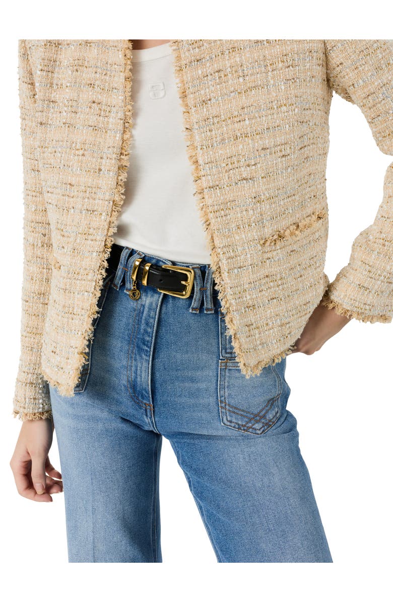 GERARD DAREL Talea Tweed Jacket, Alternate, color, Beige