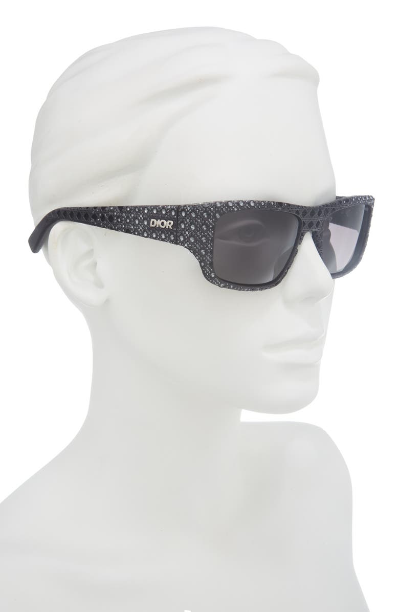 DIOR 'Dior3D S3I 57mm Square Sunglasses, Alternate, color, Black/ Other / Smoke