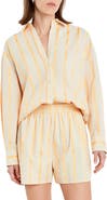 English Factory Oversize Taped Stripe Long Sleeve Button-Up Shirt