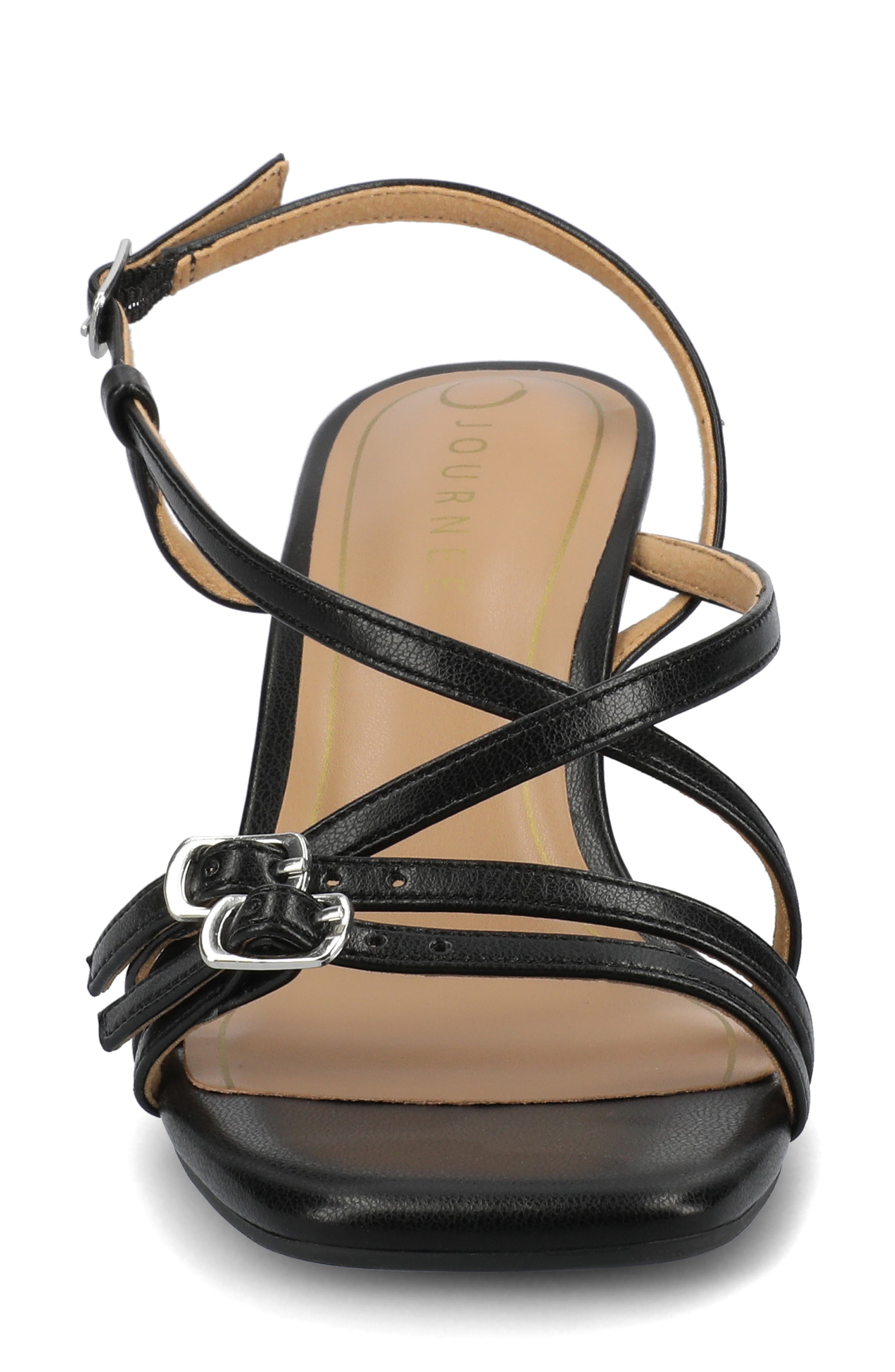 Journee Collection Clinne Wedge Sandal, Alternate, color, 