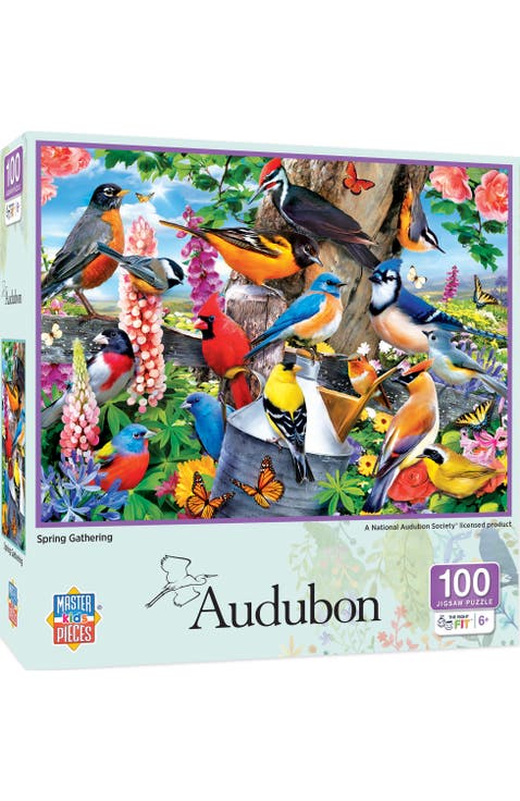 Audubon Spring Gathering 100pc Puzzle