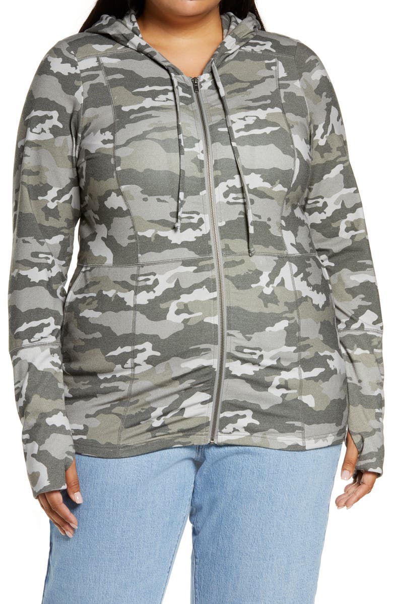 Chaser Camo Zip-Up Hoodie, Alternate, color,