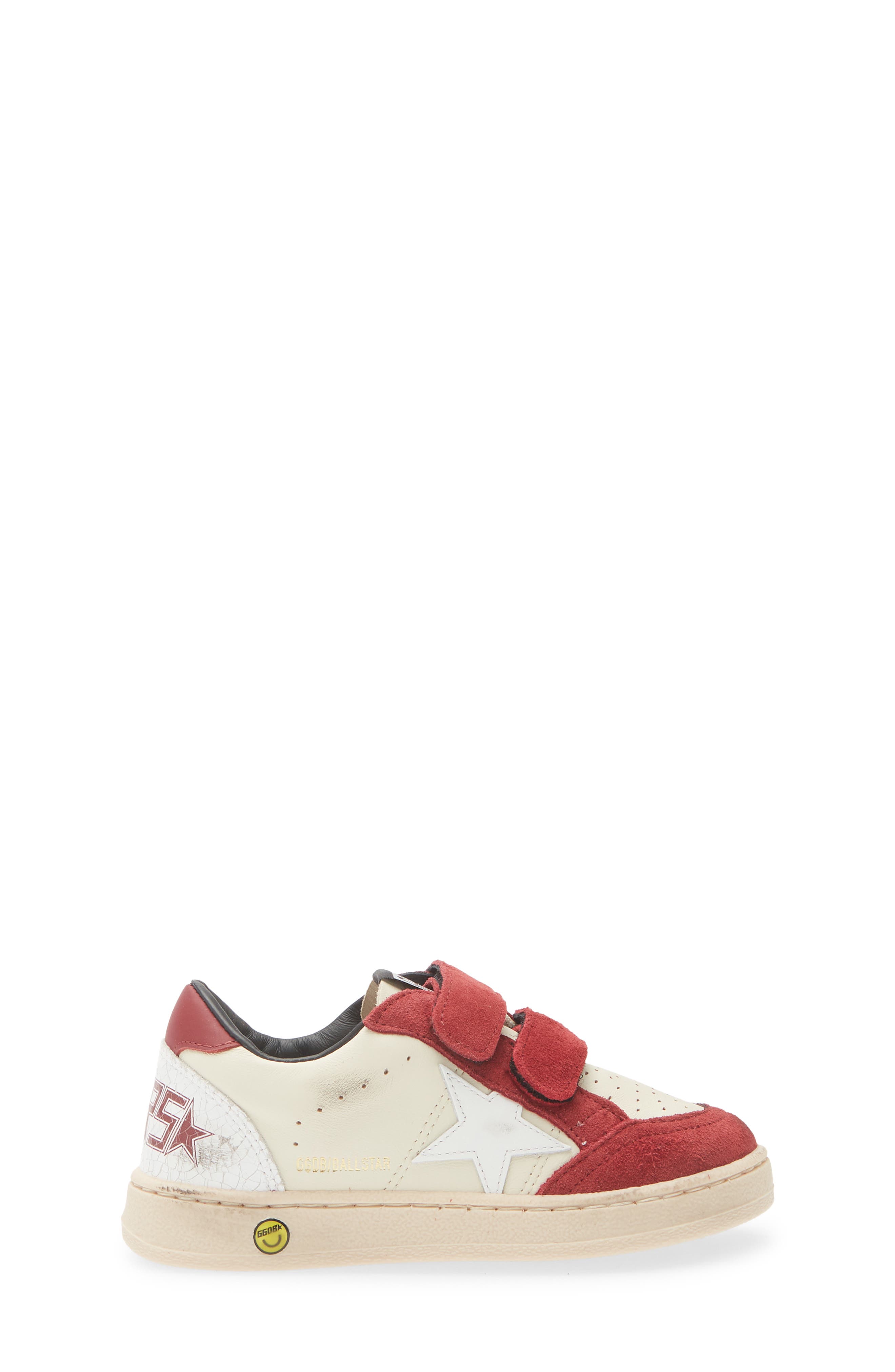 Golden Goose Kids' Ball Star Sneaker, Alternate, color, Dirty White/ White/ Red