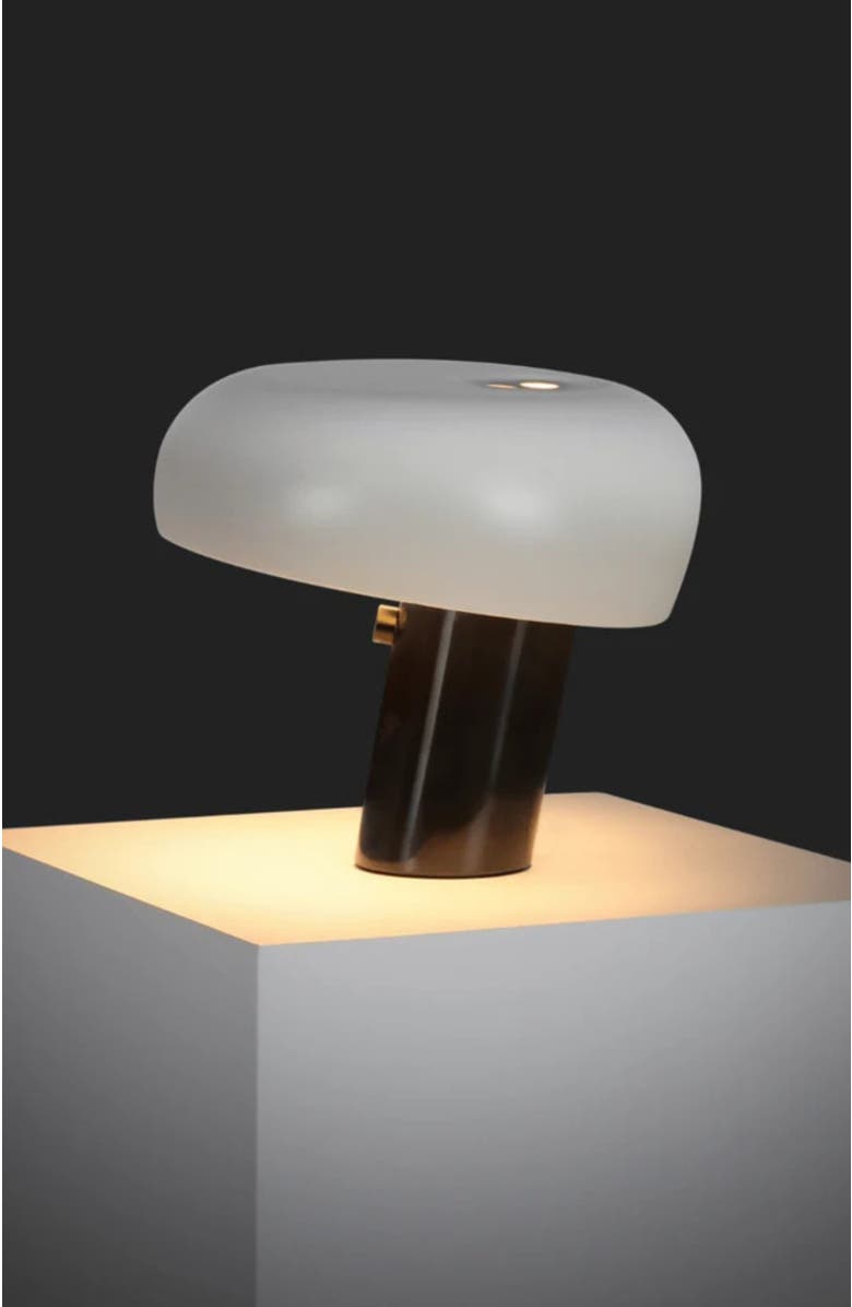 Brightech Kingpin 10" Modern LED Table Lamp With Marble Base & Dimmer, Alternate, color, Classic Black