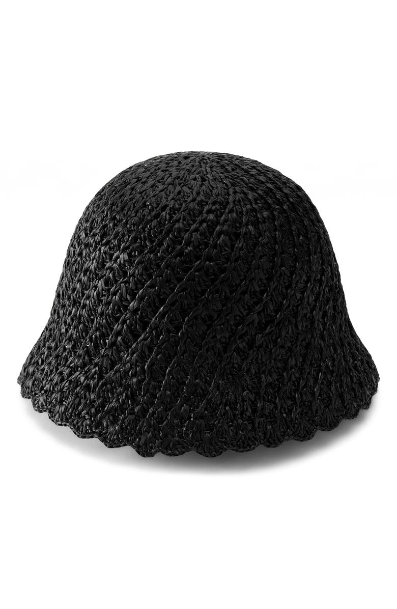 Helen Kaminski Rio Raffia Cloche, Alternate, color, Charcoal