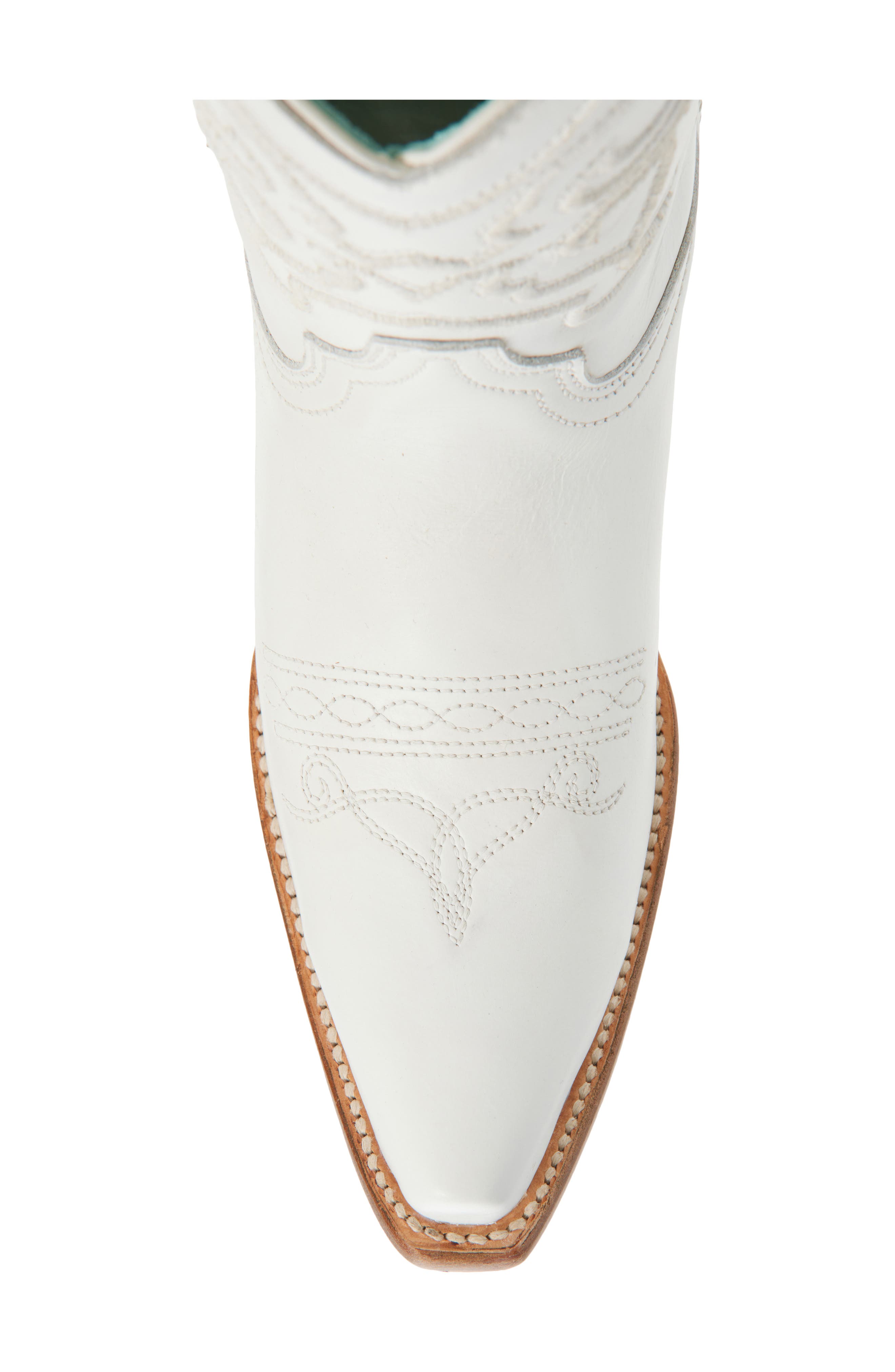 Embroidered Western Boot, Alternate, color, WHITE