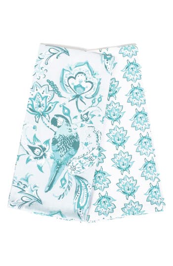 8 Oak Lane Parrot Paradise Set Of 2 Cotton Kitchel Towels