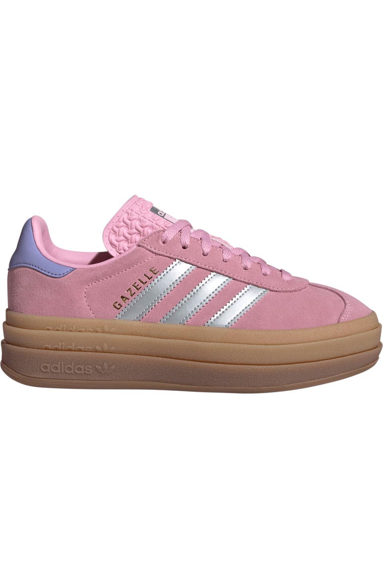 adidas Kids' Gazelle Bold Sneaker, Alternate, color, Trupnk/Sil