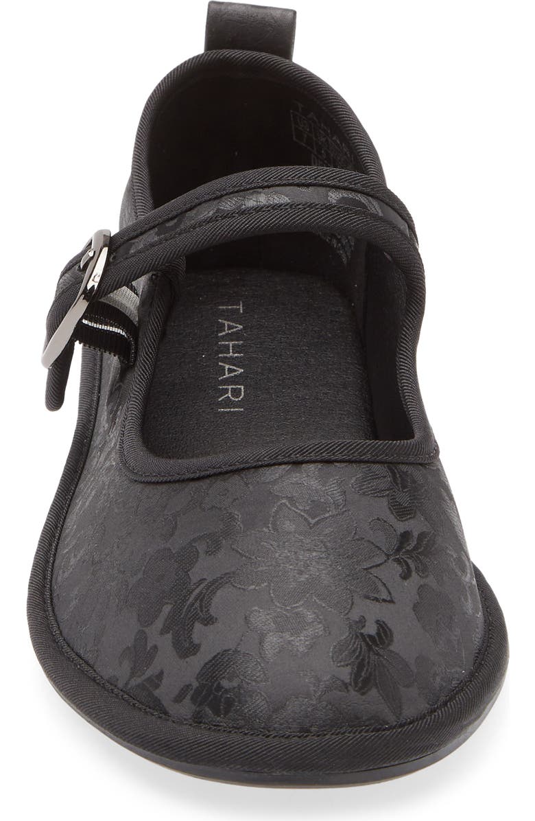 Tahari Jacquard Satin Mary Jane Flat, Alternate, color,