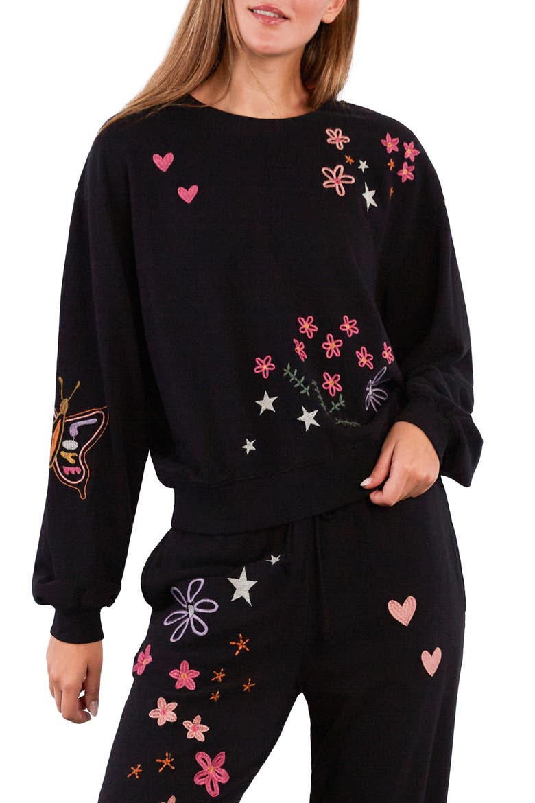 In Full Bloom Sweatshirt, Main, color, INK