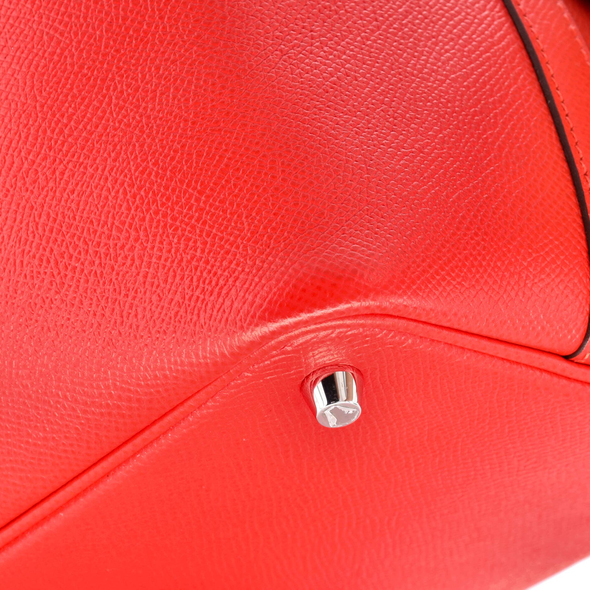 Pre-Owned Hermes Picotin Lock Bag Tressage Epsom PM, Alternate, color, Capucine/Bleu Du Nord/Rouge H