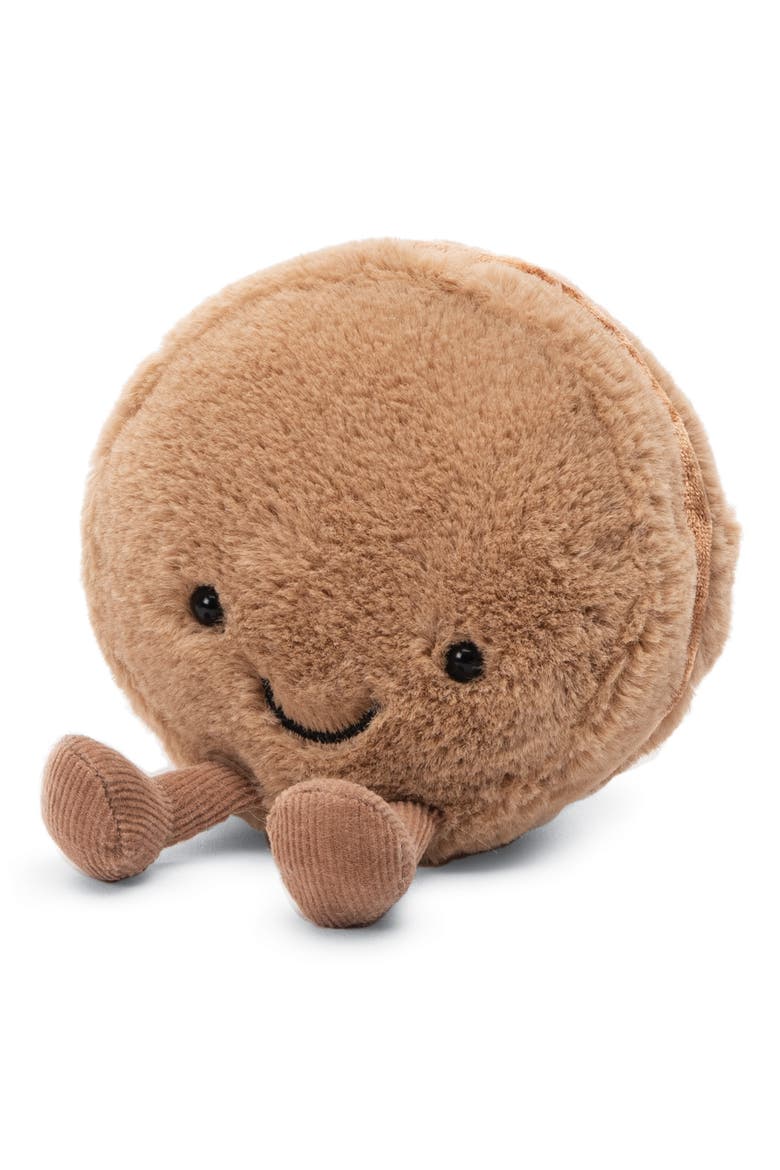 Amusable Macarons Plush Toy, Main, color, DARK BROWN